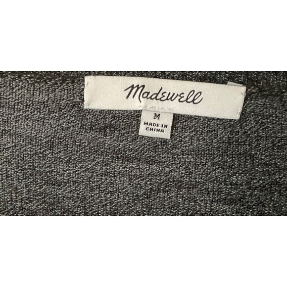 Madewell  Cozy South Star Wool Acrylic Blend Gray Sweater Woman' s Size M - Picture 3 of 9